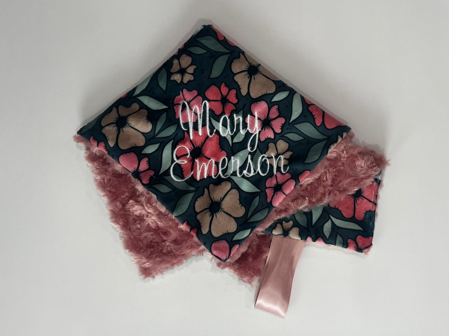 Baby Girl Floral Lovey- Personalized