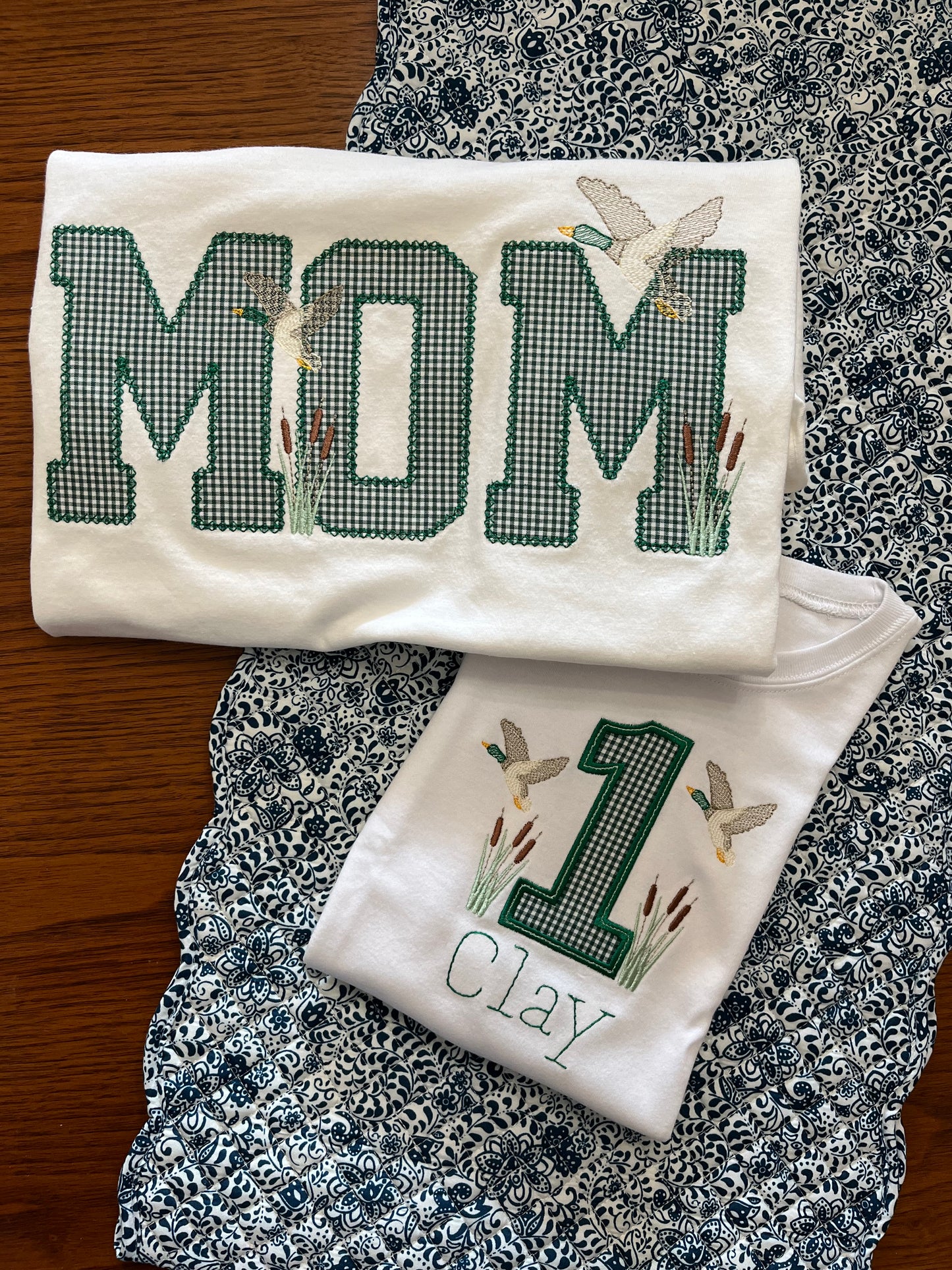 Mallard Duck Birthday Applique Shirt