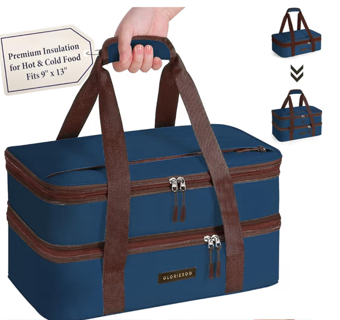 Personalized Double Decker Insulated Casserole Carrier