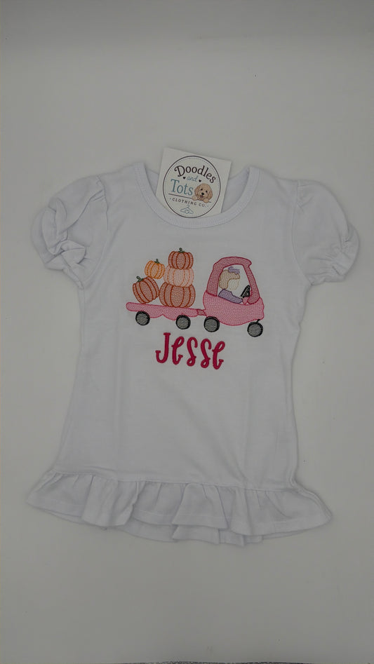 Coupe with Pumpkins Personalized Children's Shirt