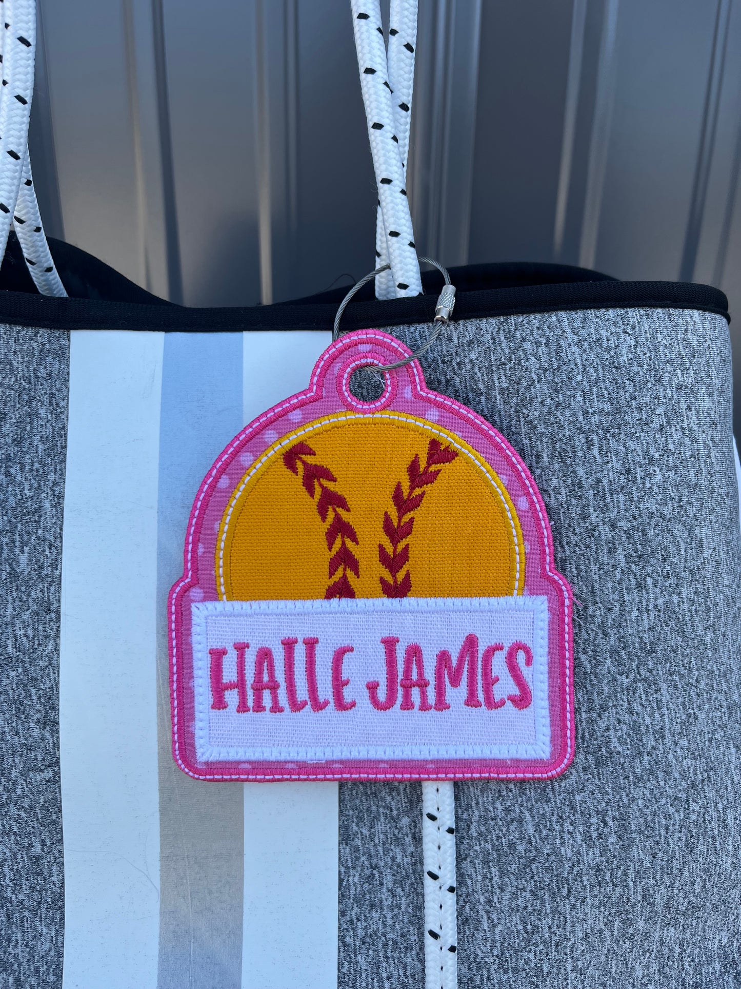 Baseball Softball Personalized Bag Tag